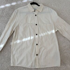 Men's Zara Cream Button-Up Shirt